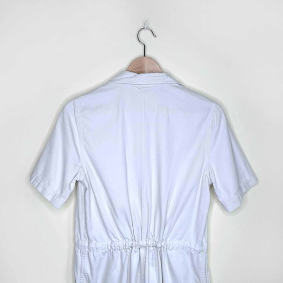 gap utility twill cropped jumpsuit in stone - 0 - Picture 6 of 8